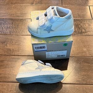 Golden Goose Kids White Sneakers with Silver Star